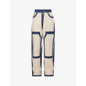 House of Sunny Painter Pant - size S - Khaki and denim